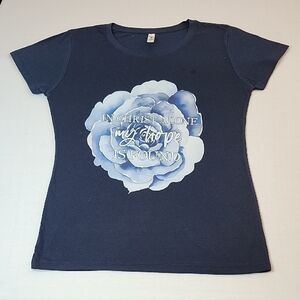 Women's Navy Blue Graphic Tee